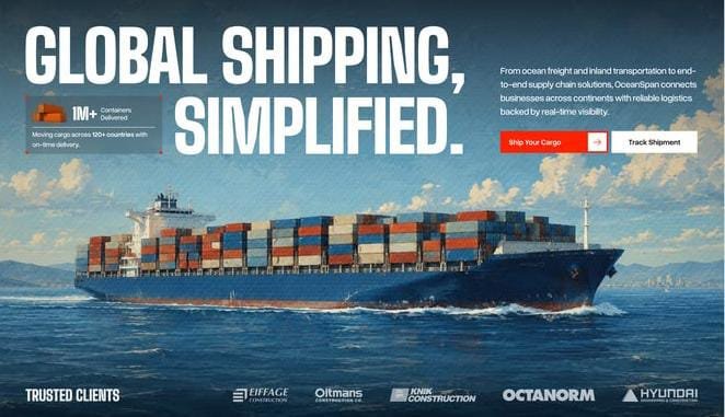 Logistics brand identity mockup